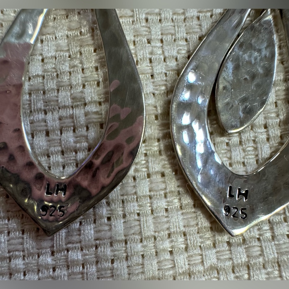 Lois Hill Teardrop Earrings, 925 silver, oxidized, filigree, granulated - Picture 8 of 9